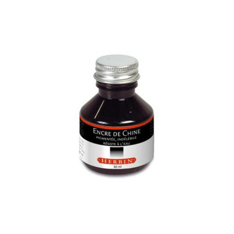 Flacon d'encre de Chine J.Herbin 50ml Noire