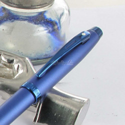 Stylo Plume (M) Sheaffer®"Serie 100" Bleu satiné et Chromé