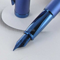 Stylo Plume (M) Sheaffer®"Serie 100" Bleu satiné et Chromé